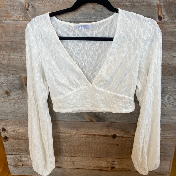 Zara long sleeved crop top size medium - Picture 1 of 5